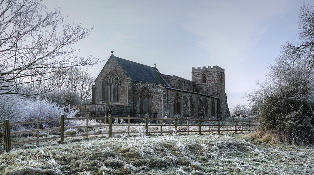 wolfhampcote church in winter